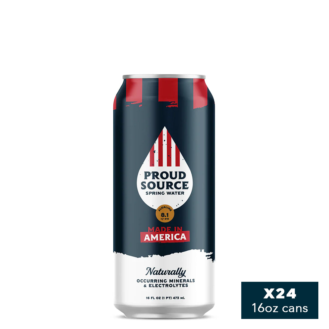 Made in America Alkaline Spring Water Cans (16 oz)