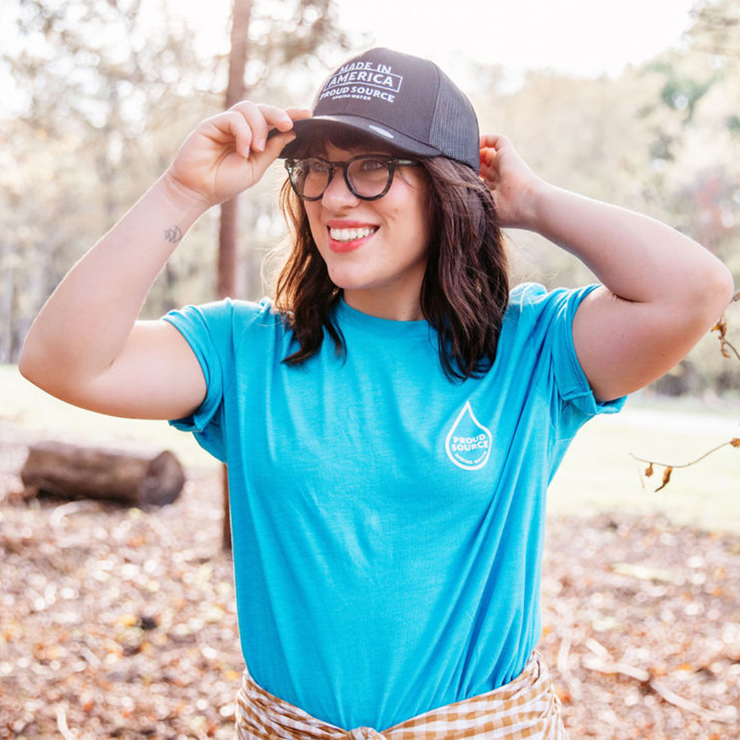 Rocky Mountains Mackay, Idaho Source T-shirt (Blue)