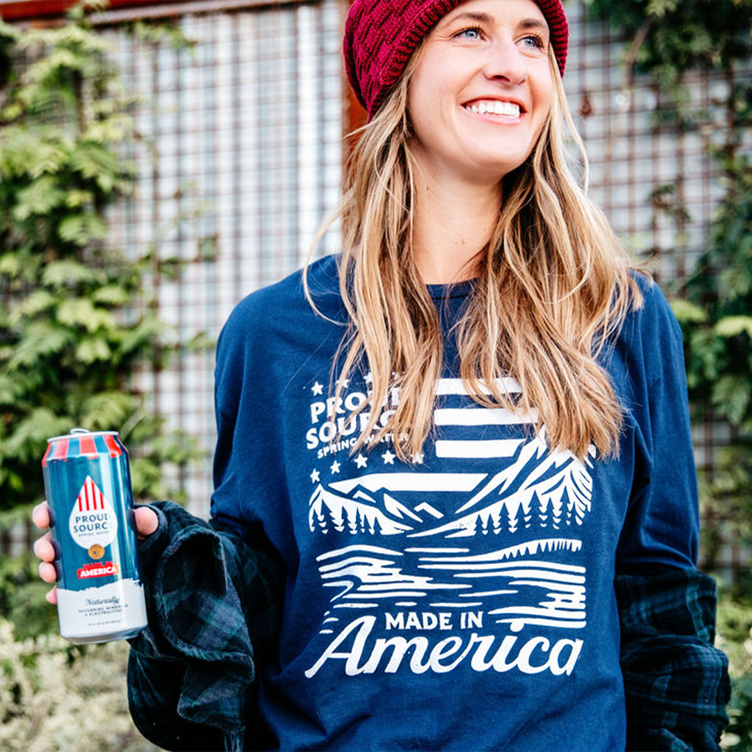 Made in America Flag Scene Long Sleeve